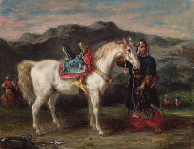 Circassian Holding a Horse by Ferdinand Victor Eugene Delacroix